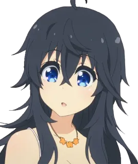 😯 anime, garota, desenho animado, personagem telegram sticker