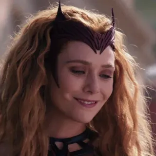 ☕️ Wanda Maximoff WandaVision Feiticeira Escarlate, Elizabeth Olsen, Marvel, Super-herói, WandaVision telegram sticker