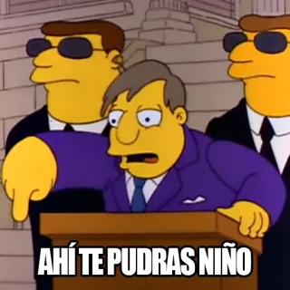 👎 AHÍ TE PUDRAS NIÑO simpson, spagnolo, cartoni animati telegram sticker