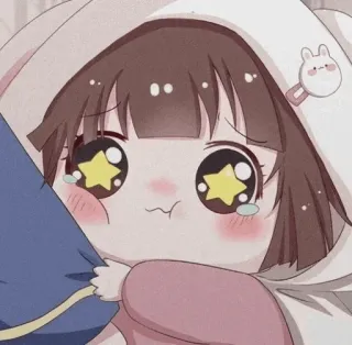 🎡 kawaii, animé, dessin animé, mignon, autocollant, illustration, pleurer, triste telegram sticker