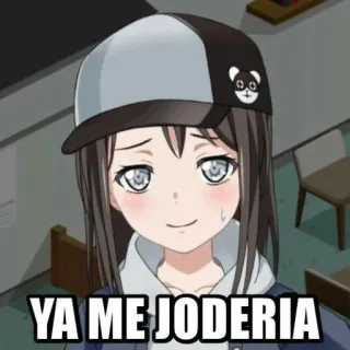 😒 YA ME JODERIA Anime, Mädchen, Grinsen, verärgert whatsapp sticker