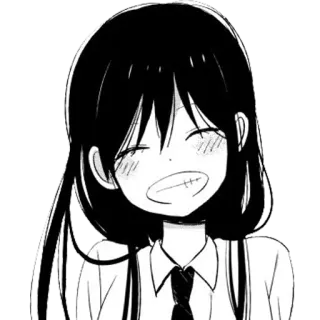 ☺️ anime girl, manga, smiling, cute, happy telegram sticker