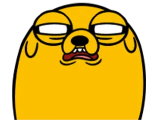 😒 Jake Adventure Time cartoon, dog, funny, expression, Jake the Dog, Adventure Time telegram sticker