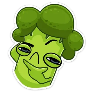 🤔 Desenho animado, Verde, Rosto, Emoji, Sticker, Engraçado whatsapp sticker