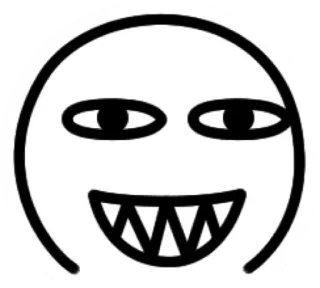 😈 Emoji, Faccia, Sorriso, Spaventoso, Denti telegram sticker