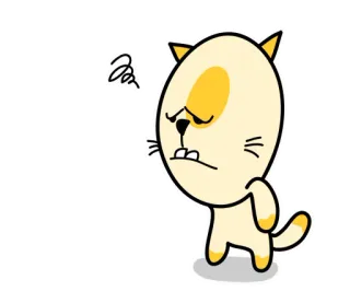😨 고양이, 짜증, 만화, 귀여운, 스티커, 동물, 애완 동물 telegram sticker