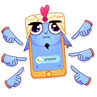 🤙 answer telefoon, antwoord, cartoon, oproep, geest, smartphone telegram sticker