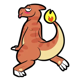 😘 pokemon, charmander, lagarto, fogo, réptil, desenho animado telegram sticker