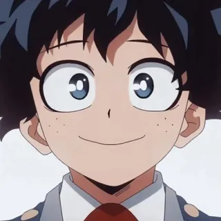 🥰 Izuku Midoriya My Hero Academia anime, cartoon, cute, boy, smiling, Midoriya, My Hero Academia telegram sticker