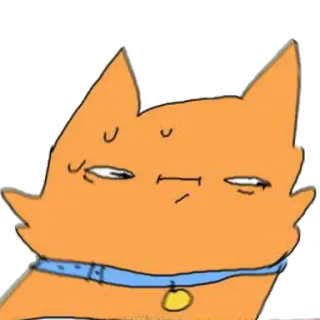 😐 Katze, Cartoon, Tier, Haustier, orange Katze telegram sticker