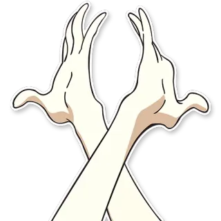 🖐 mãos, gesto, arte, ilustração telegram sticker