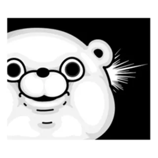 😧 медведь, мультфильм, наклейка, животное, смешной, очки whatsapp sticker