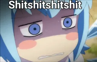 💩 Shitshitshitshit Anime, Palavrão, Profanidade, Meme, Reação telegram sticker