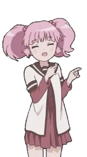 ๐ Anime, Ragazza, Indicando, Carino/a telegram sticker