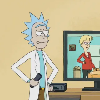 🛸 Rick Sanchez Rick and Morty Cartoon, Wissenschaftler, Fernsehen, Erwachsenenanimation telegram sticker