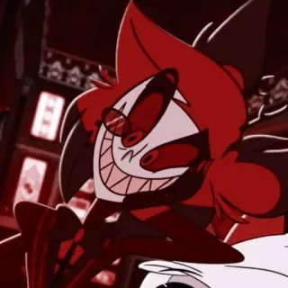 🧨 Alastor Hazbin Hotel demone, radio, sorriso, inquietante, malvagio telegram sticker