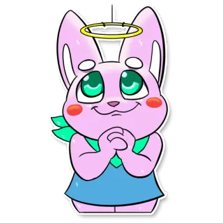 🥺 Desenho animado, Coelho, Coelhinho, Animal, Fofo, Kawaii telegram sticker