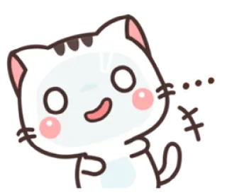 😳 ... mèo, dễ thương, đáng yêu, mèo con, động vật, hoạt hình whatsapp sticker