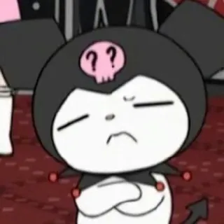 ❓ Kuromi 쿠로미, 산리오, 애니메이션, 만화, 캐릭터, 귀여운 telegram sticker