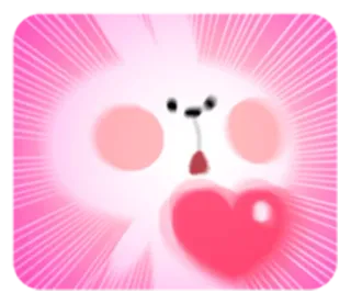 😍 Hase, Herz, Liebe, süß, Cartoon, Aufkleber telegram sticker