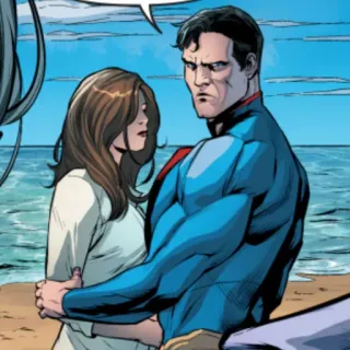 🦯 Superman супергерой, комикс, DC Comics, Кларк Кент, Лоис Лейн telegram sticker