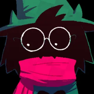 🥴 Ralsei Deltarune RPG, Videojuego, Cabra, lindo, Mago telegram sticker