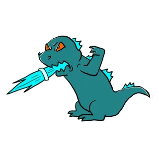 😡 Godzilla สัตว์ประหลาด, ไดโนเสาร์, การ์ตูน, ก็อตซิลลา, สัตว์เลื้อยคลาน telegram sticker