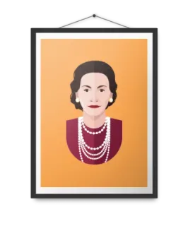 👩 Coco Chanel Коко Шанель, мода, портрет, икона, дизайнер telegram sticker
