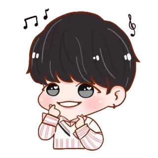 😁 sticker, cartoon, kawaii, musik, süß, anime, glücklich telegram sticker