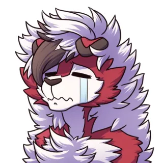 😢 เศร้า, ร้องไห้, โปเกมอน, Lycanroc telegram sticker