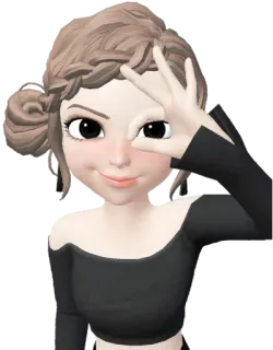 👌 zepeto, avatar, desenho animado, personagem, garota, pose telegram sticker
