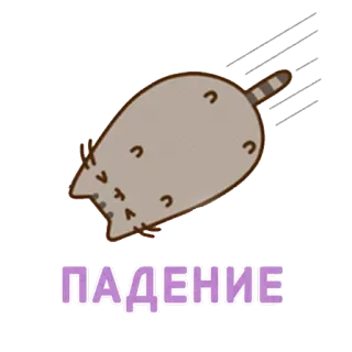 ☄ ПАДЕНИЕ кот, падение, русский, стикер whatsapp sticker