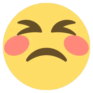 😣 Emoji, traurig, Emoticon, Gesicht whatsapp sticker