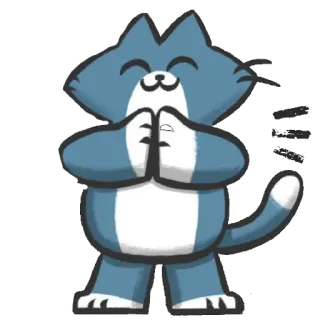 🙏 gato, lindo, saludo, paz, animal telegram sticker
