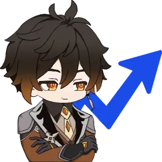 📈 Zhongli Genshin Impact anime, character, genshin impact, zhongli telegram sticker
