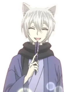 ☺️ Tomoe Kamisama Kiss anime, Kamisama Kiss, Tomoe, fox, ears, character telegram sticker