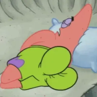 🍦 Patrick Star Spongebob Squarepants Dessin animé, Amitié, Sommeil, Relaxation, Bikini Bottom telegram sticker