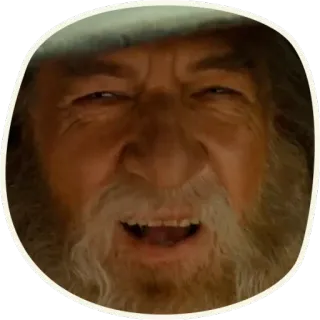 😂 Gandalf Lord of the Rings 마법사, 이안 맥켈런, 판타지, 중간계, 영화 telegram sticker
