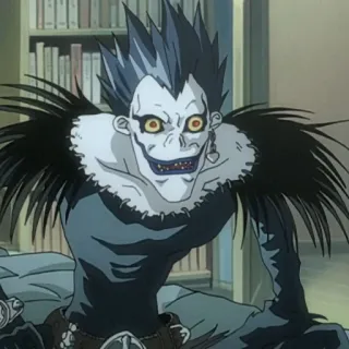 🍎 Ryuk Death Note Anime, Ryuk, Death Note, Shinigami, Ceifador telegram sticker