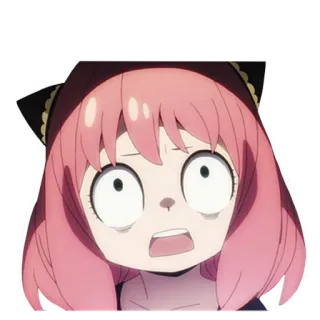 😧 Anya Forger Spy x Family anime, manga, Spy x Family, Anya Forger, imut, lucu, reaksi whatsapp sticker