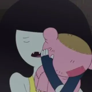 🖤 Marceline Adventure Time cartoon, vampire, Marceline, Adventure Time, character, teddy bear whatsapp sticker
