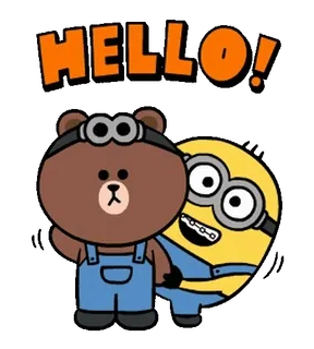 MINIONS × BROWN & FRIENDS telegram stickers