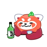 ๐ฅด ์ฐธ์ด์ฌ Panda rosso, Soju, Alcol, Bevanda coreana telegram sticker