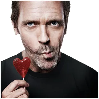 😘 Hugh Laurie House 배우, 의료, TV, 의사, 사탕 telegram sticker