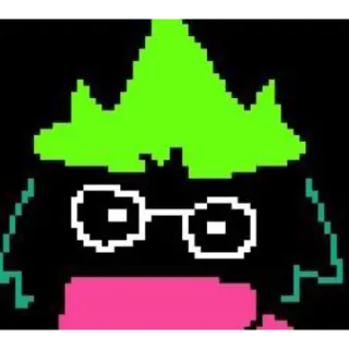 😑 Ralsei Deltarune ralsei, deltarune, pixel art, videojuego, lindo telegram sticker