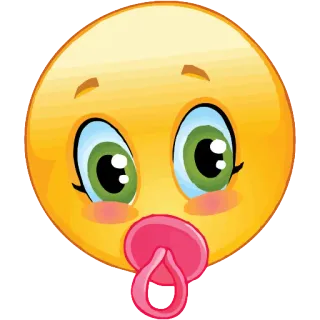 👧 Emoji, Baby, Schnuller, Süß, Cartoon, Säugling telegram sticker