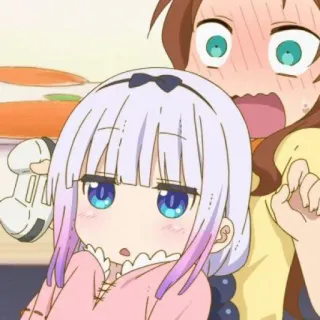 🍥 Kanna Kamui Miss Kobayashi's Dragon Maid Anime, Drache, Süß, Kanna, Kanna Kamui, Miss Kobayashis Dragon Maid telegram sticker