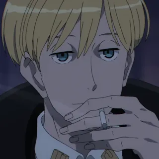 🚬 Anime, Nhân vật, Hút thuốc, Nghiêm túc, Trầm tư telegram sticker