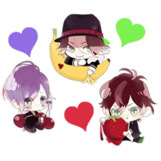 🍷 Anime, Chibi, Dễ thương, Kawaii, Trái tim, Phim hoạt hình telegram sticker