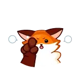 🤬 fuchs, niedlich, tier, zeigend whatsapp sticker